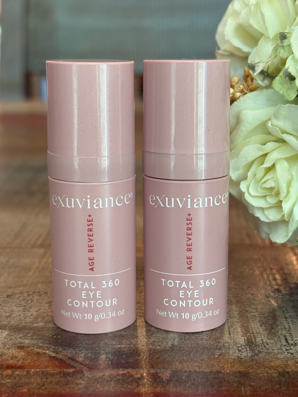 New EXUVIANCE Age Reverse TOTAL 360 EYE CONTOUR Cream DUO!